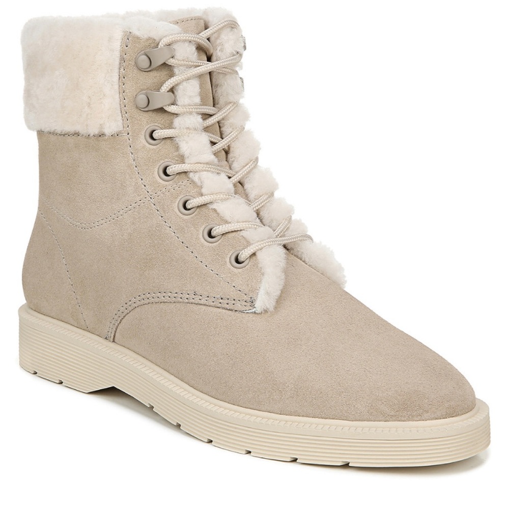 VINCE Hayes shearling lace up boots